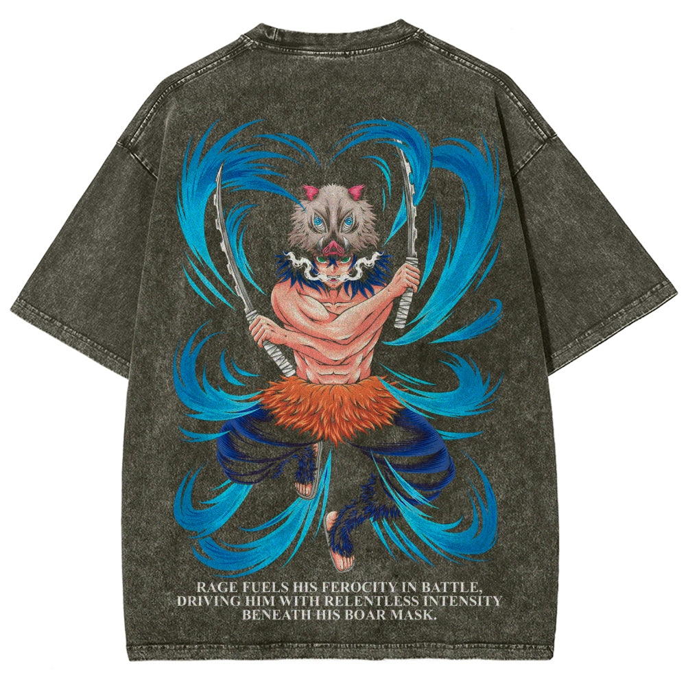 Demon Slayer Unisex Fit Washed T-Shirt 2507028459