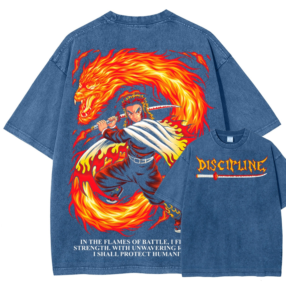 Demon Slayer Unisex Fit Washed T-Shirt 2507028461
