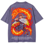 Demon Slayer Unisex Fit Washed T-Shirt 2507028461