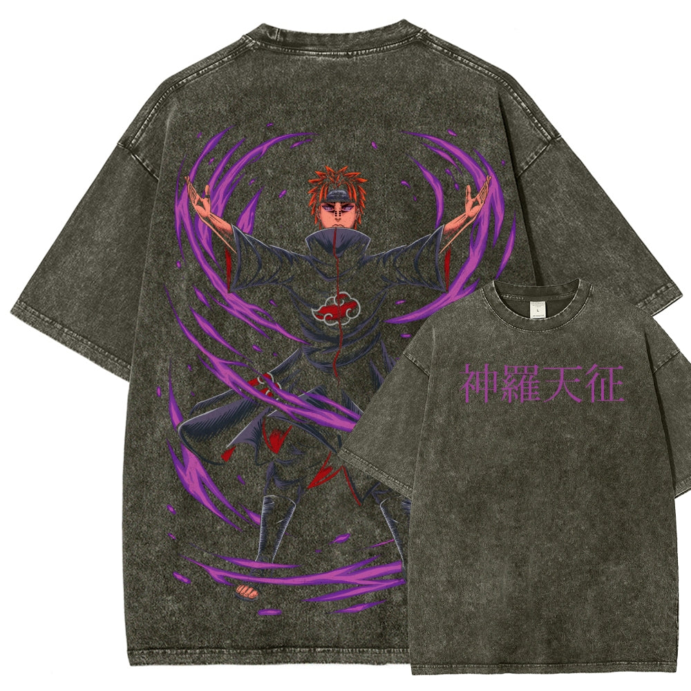 Naruto Unisex Fit Washed T-Shirt 2507030111