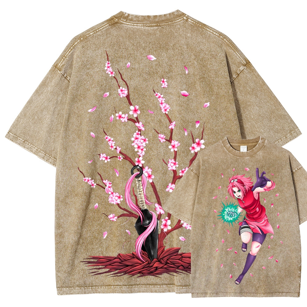 Naruto Unisex Fit Washed T-Shirt 2507030119