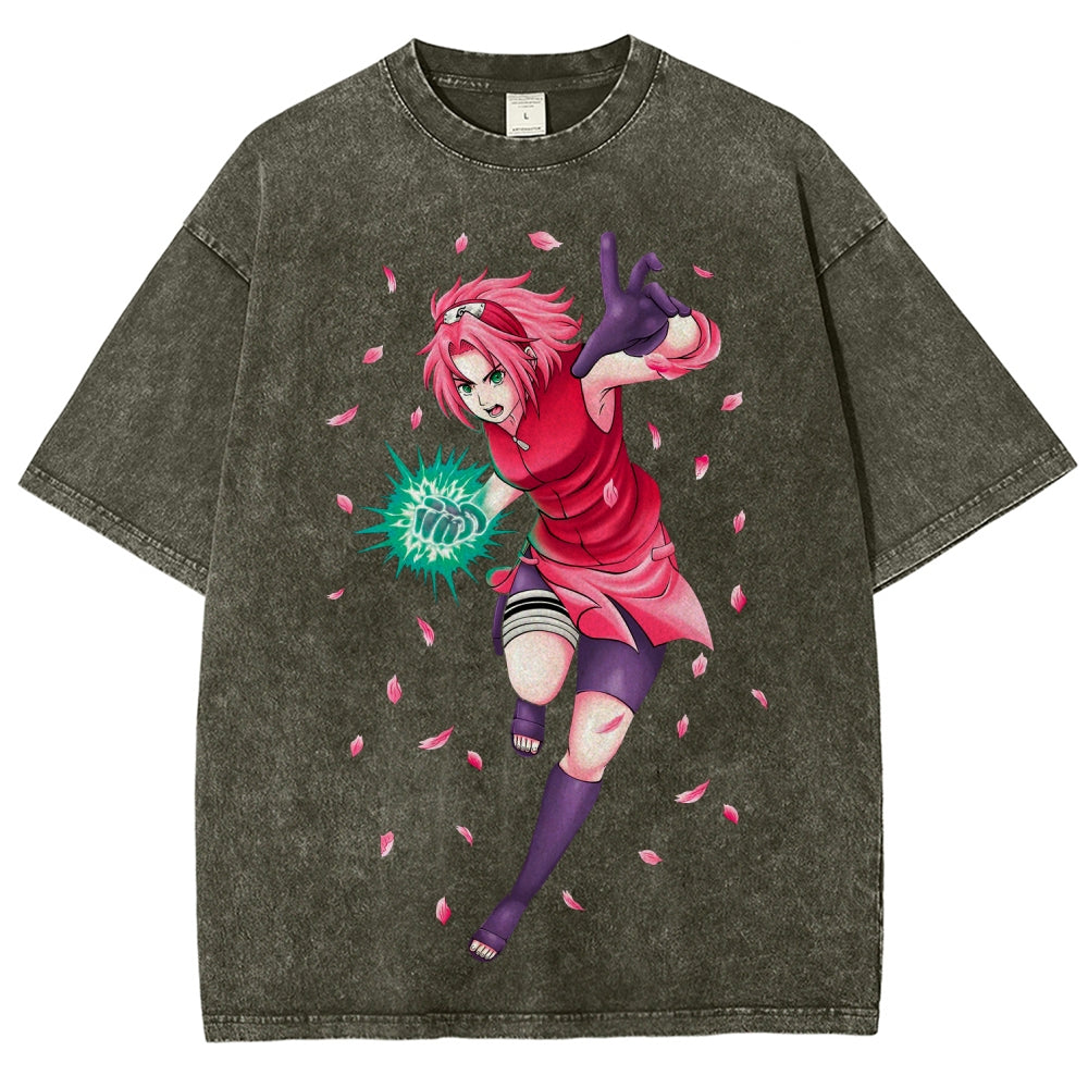Naruto Unisex Fit Washed T-Shirt 2507030119