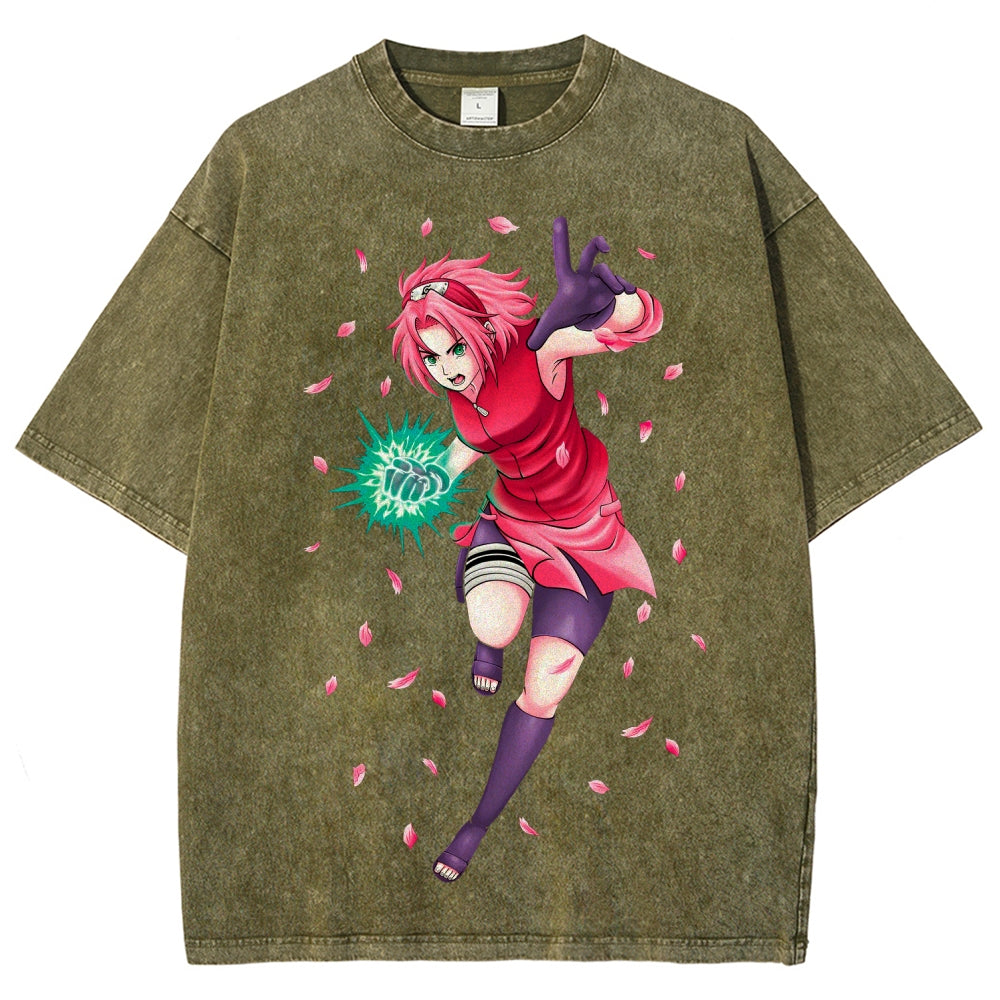 Naruto Unisex Fit Washed T-Shirt 2507030119