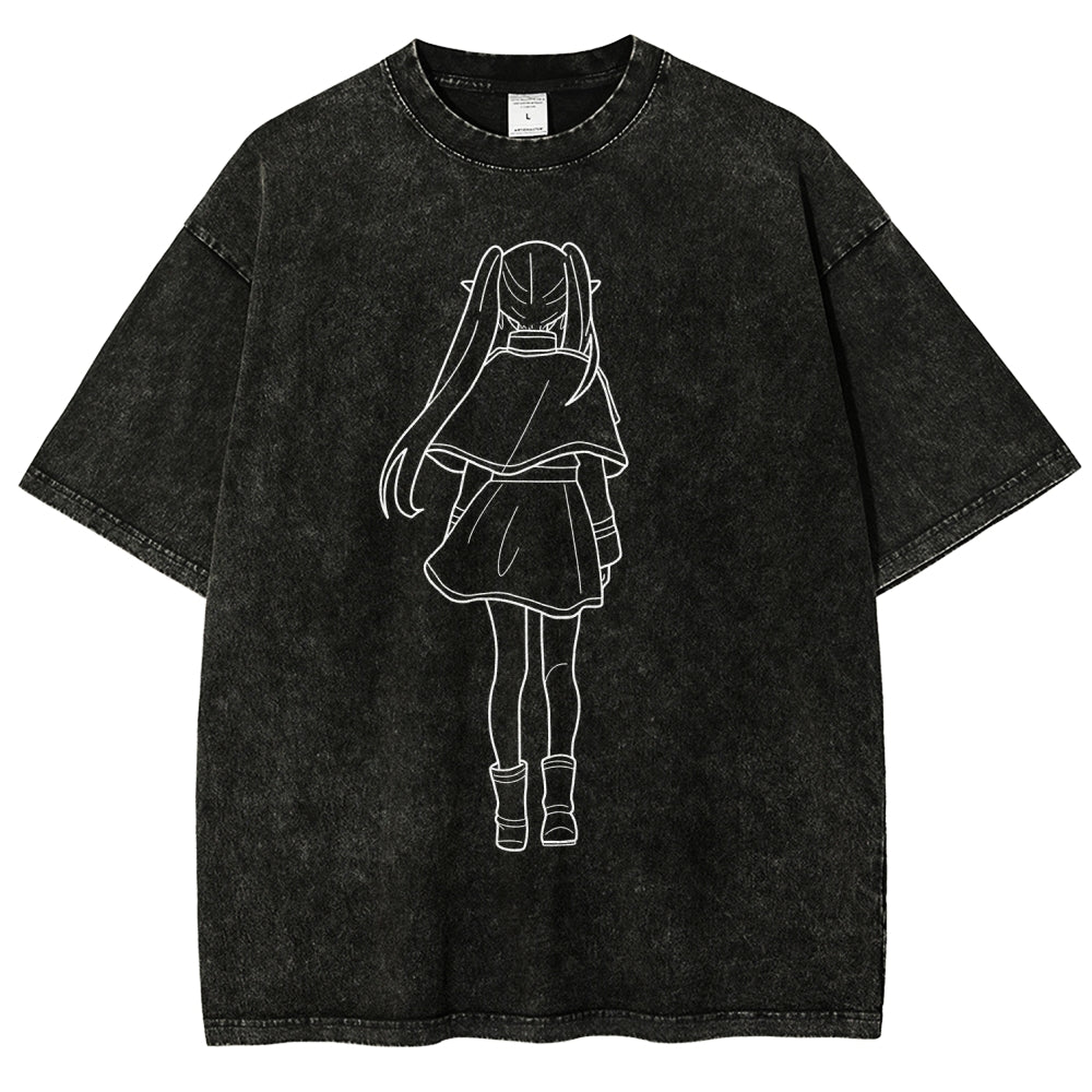 Frieren Unisex Fit Washed T-Shirt 2507030481