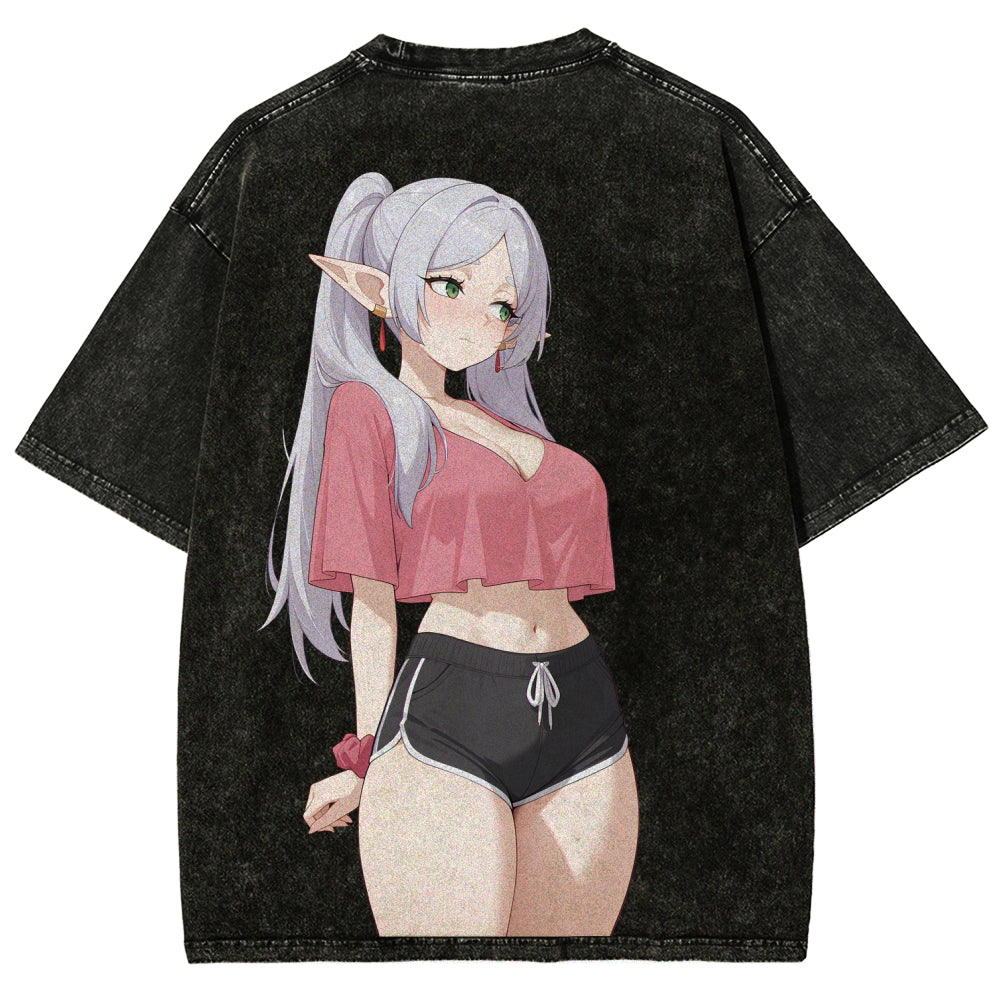 Frieren Unisex Fit Washed T-Shirt 2507030481