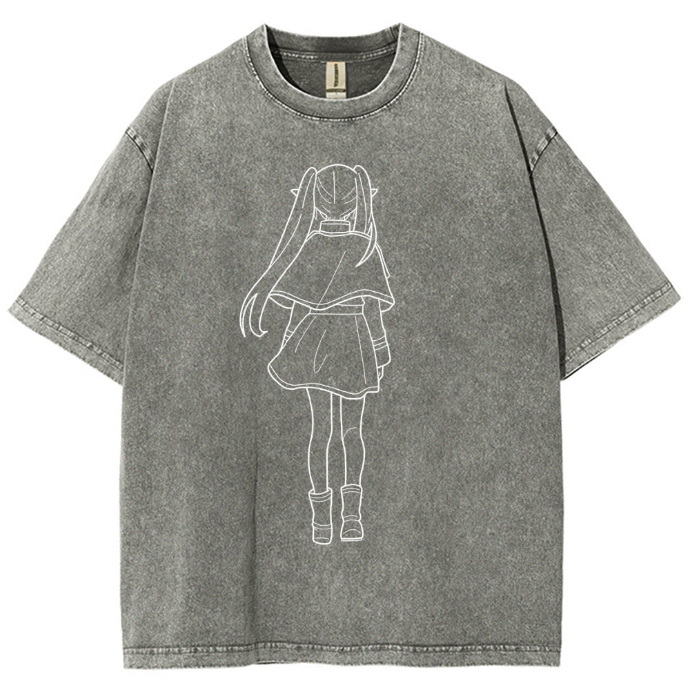 Frieren Unisex Fit Washed T-Shirt 2507030481
