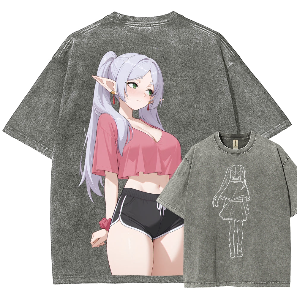 Frieren Unisex Fit Washed T-Shirt 2507030481