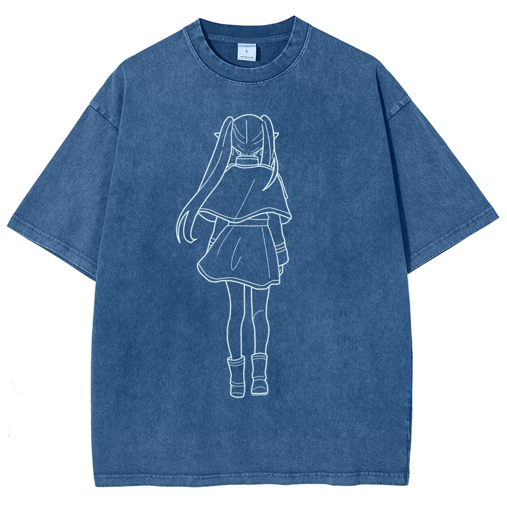 Frieren Unisex Fit Washed T-Shirt 2507030481