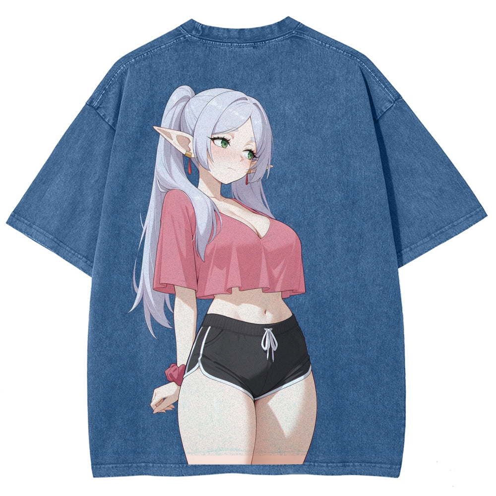 Frieren Unisex Fit Washed T-Shirt 2507030481