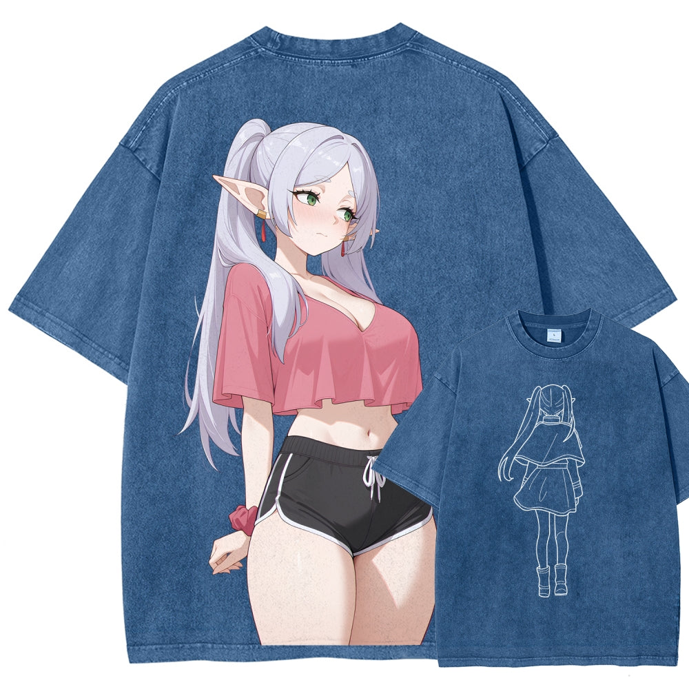 Frieren Unisex Fit Washed T-Shirt 2507030481