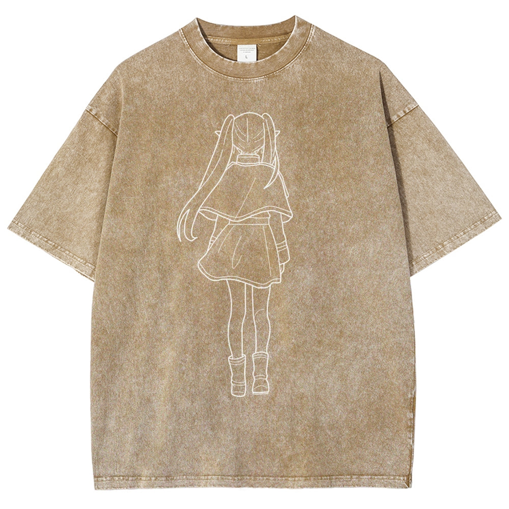 Frieren Unisex Fit Washed T-Shirt 2507030481