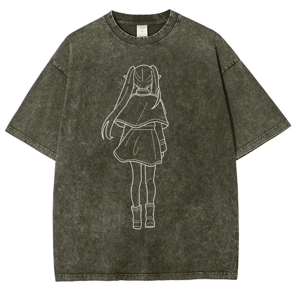 Frieren Unisex Fit Washed T-Shirt 2507030481
