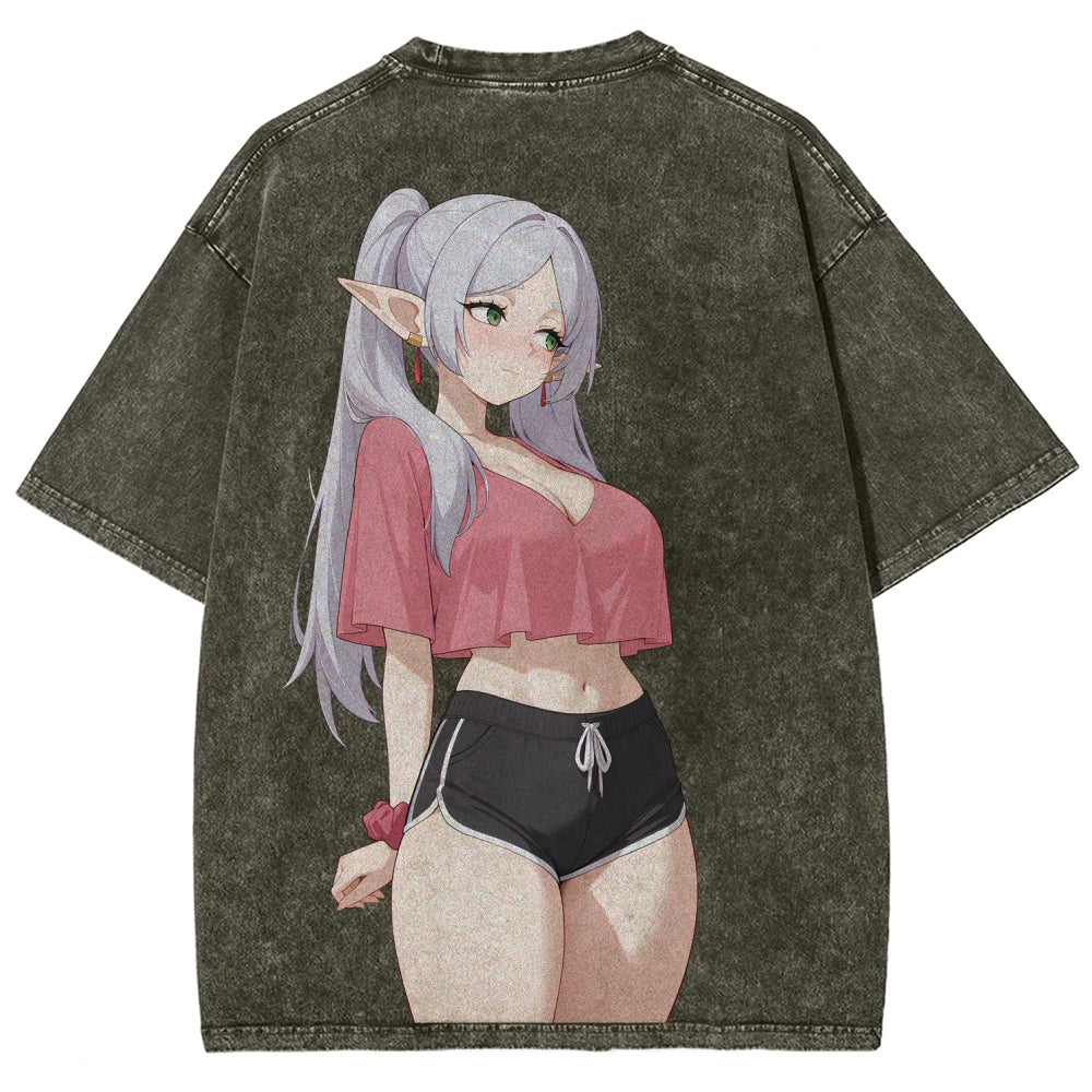 Frieren Unisex Fit Washed T-Shirt 2507030481