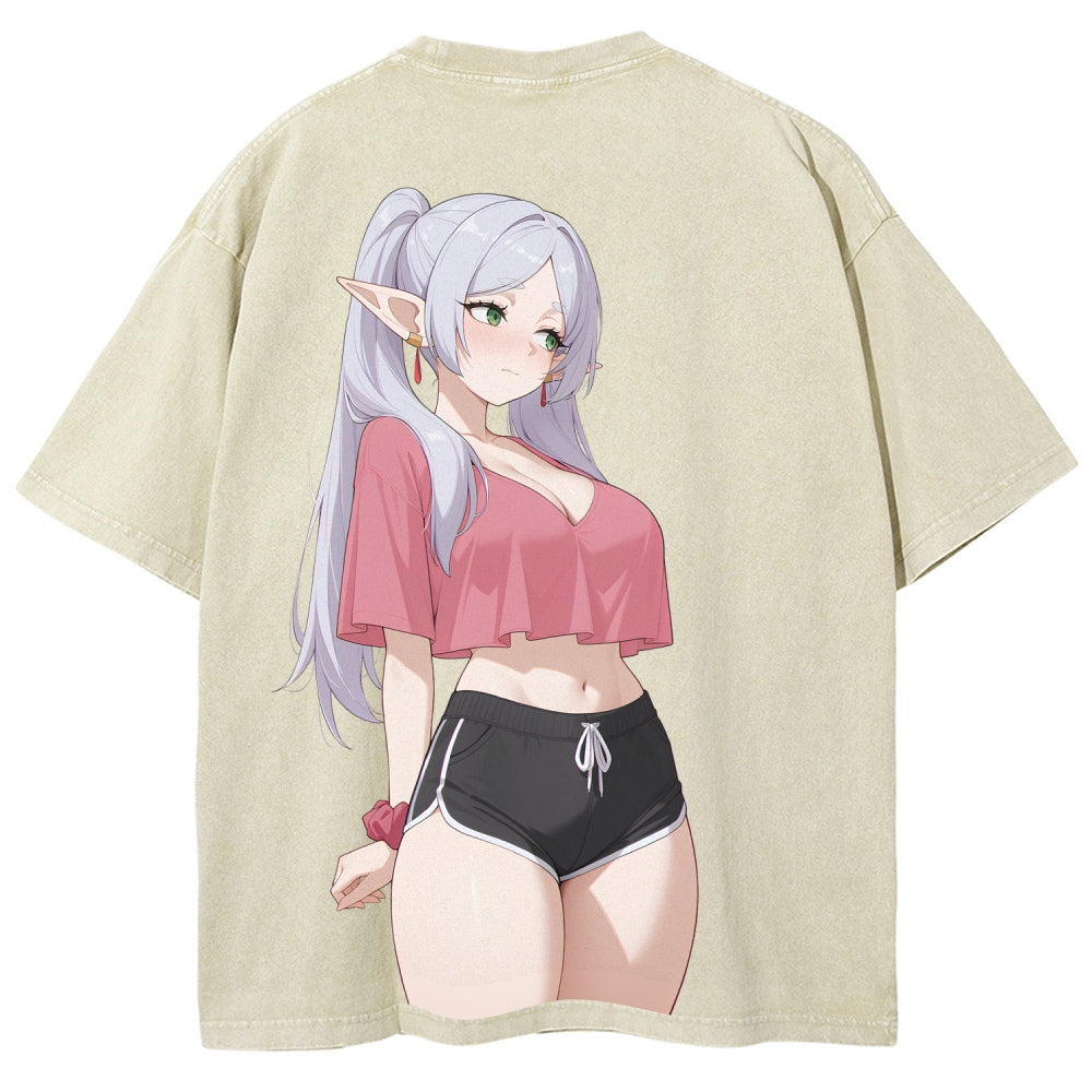 Frieren Unisex Fit Washed T-Shirt 2507030481