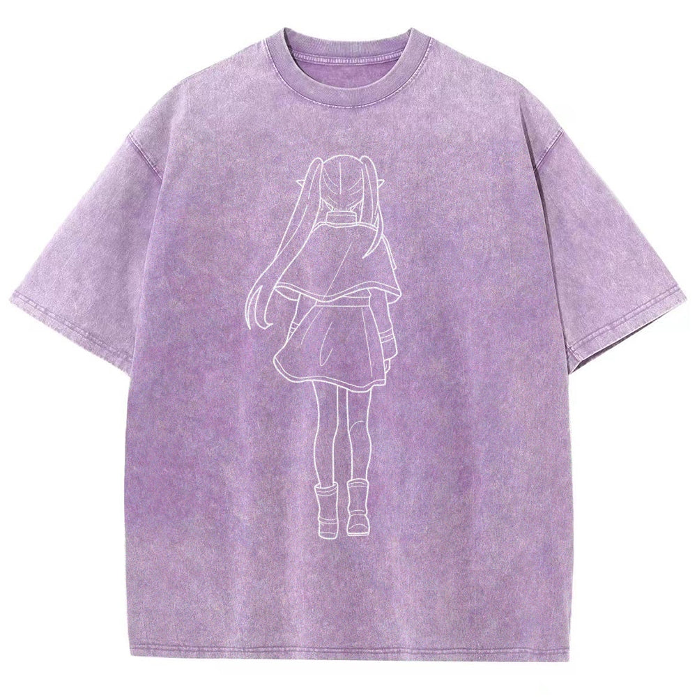 Frieren Unisex Fit Washed T-Shirt 2507030481