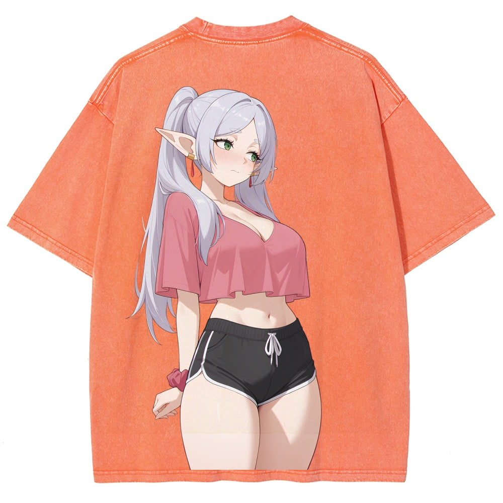 Frieren Unisex Fit Washed T-Shirt 2507030481
