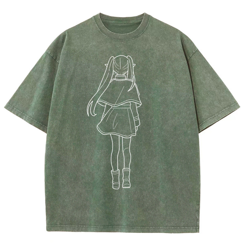 Frieren Unisex Fit Washed T-Shirt 2507030481