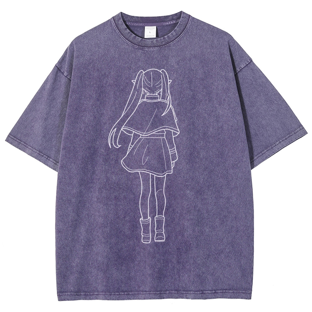 Frieren Unisex Fit Washed T-Shirt 2507030481