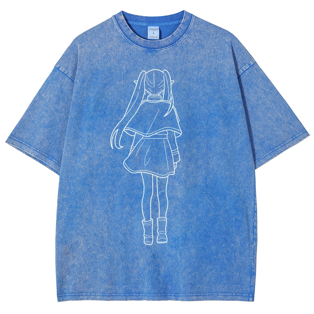 Frieren Unisex Fit Washed T-Shirt 2507030481