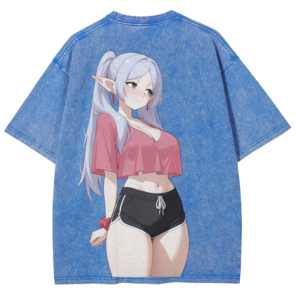 Frieren Unisex Fit Washed T-Shirt 2507030481