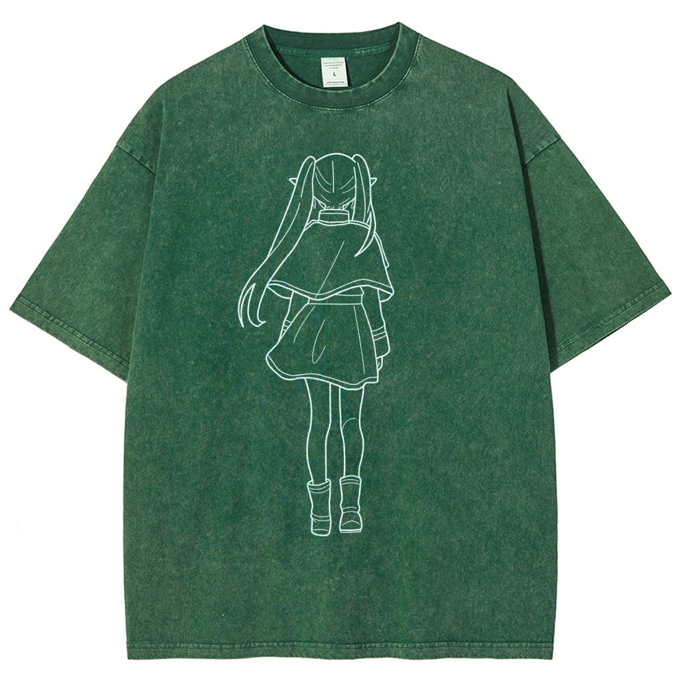 Frieren Unisex Fit Washed T-Shirt 2507030481
