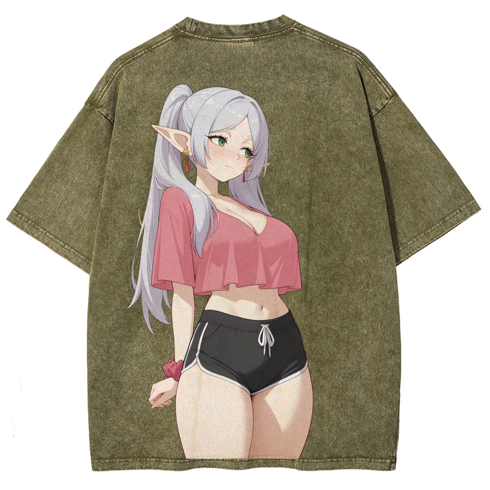 Frieren Unisex Fit Washed T-Shirt 2507030481