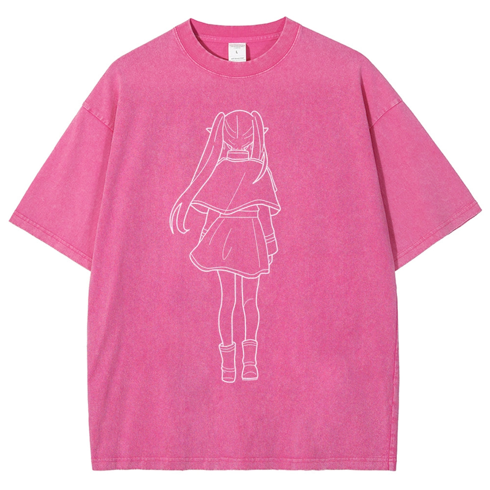 Frieren Unisex Fit Washed T-Shirt 2507030481