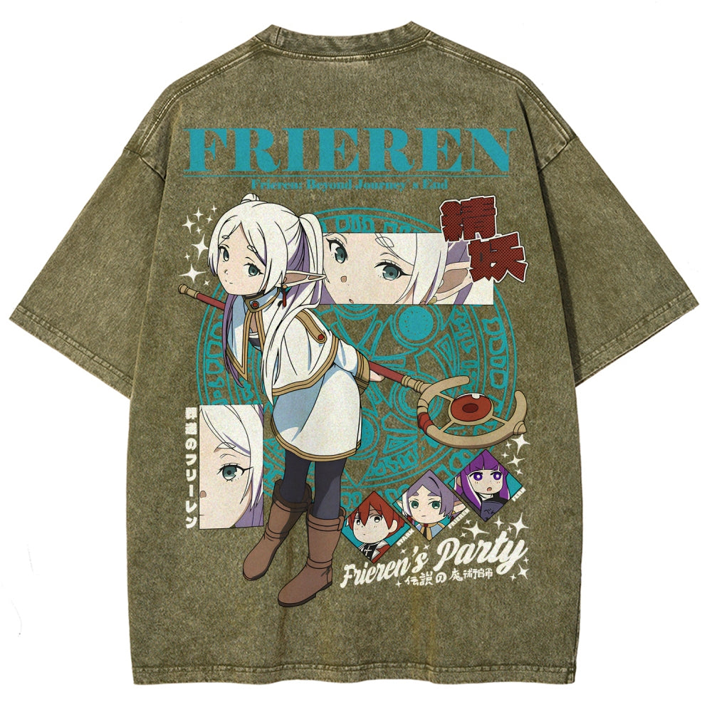Frieren Unisex Fit Washed T-Shirt 2507030871
