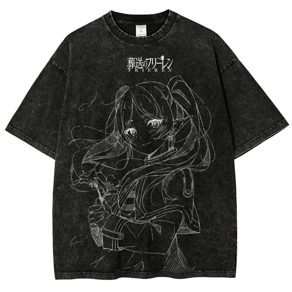 Frieren Unisex Fit Washed T-Shirt 2507030930