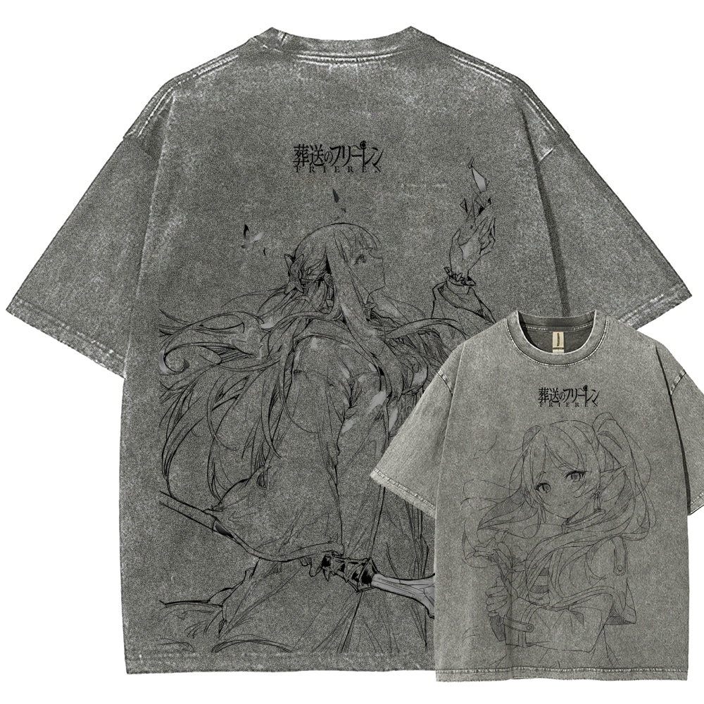 Frieren Unisex Fit Washed T-Shirt 2507030930