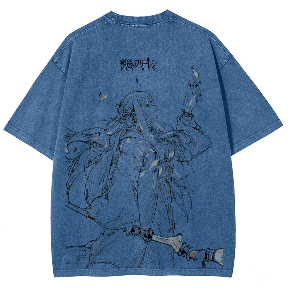 Frieren Unisex Fit Washed T-Shirt 2507030930