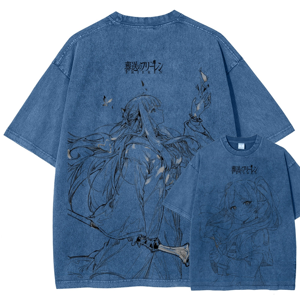 Frieren Unisex Fit Washed T-Shirt 2507030930