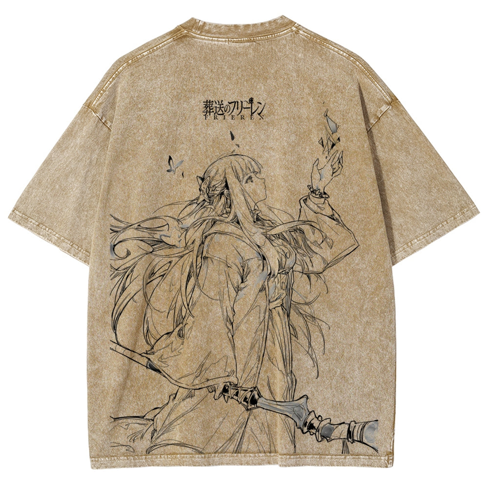 Frieren Unisex Fit Washed T-Shirt 2507030930