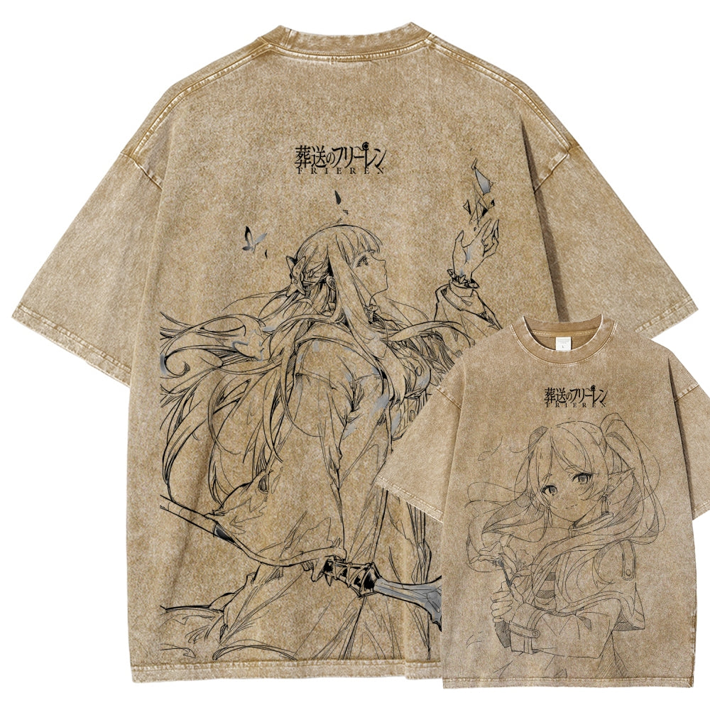 Frieren Unisex Fit Washed T-Shirt 2507030930