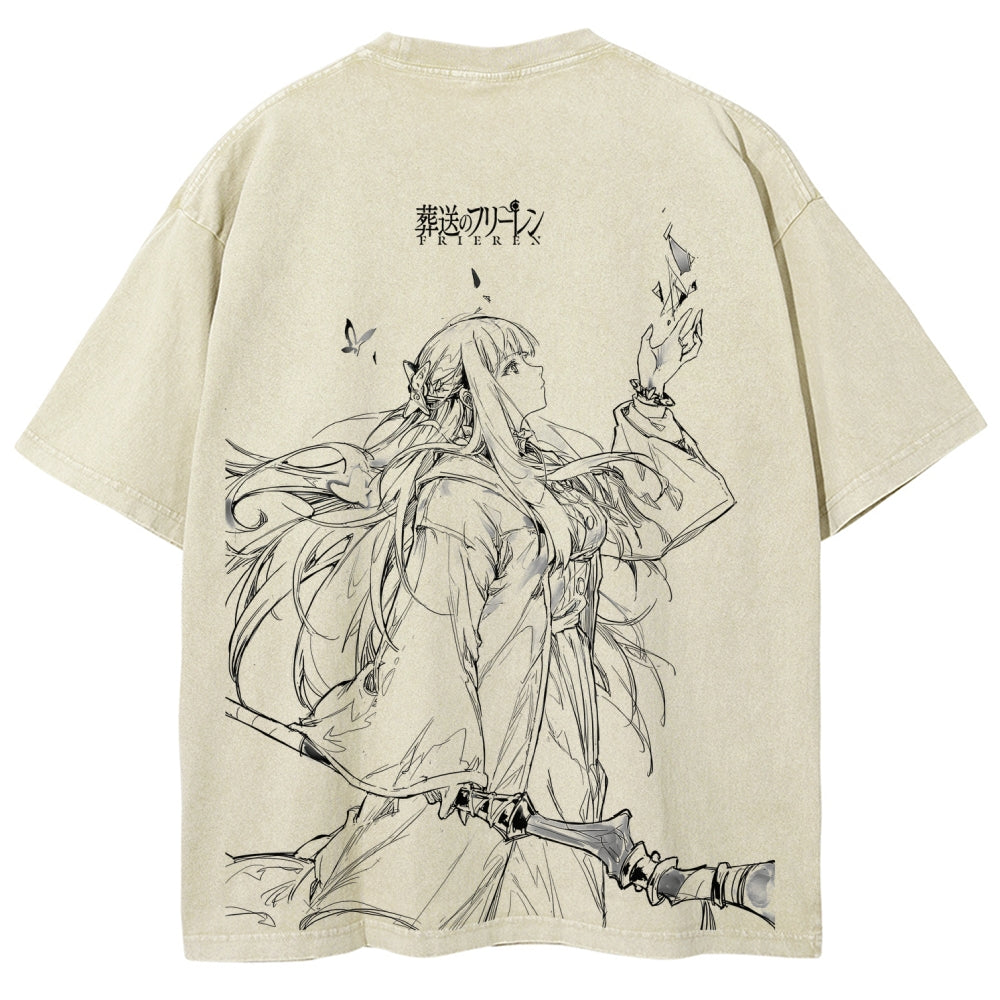 Frieren Unisex Fit Washed T-Shirt 2507030930