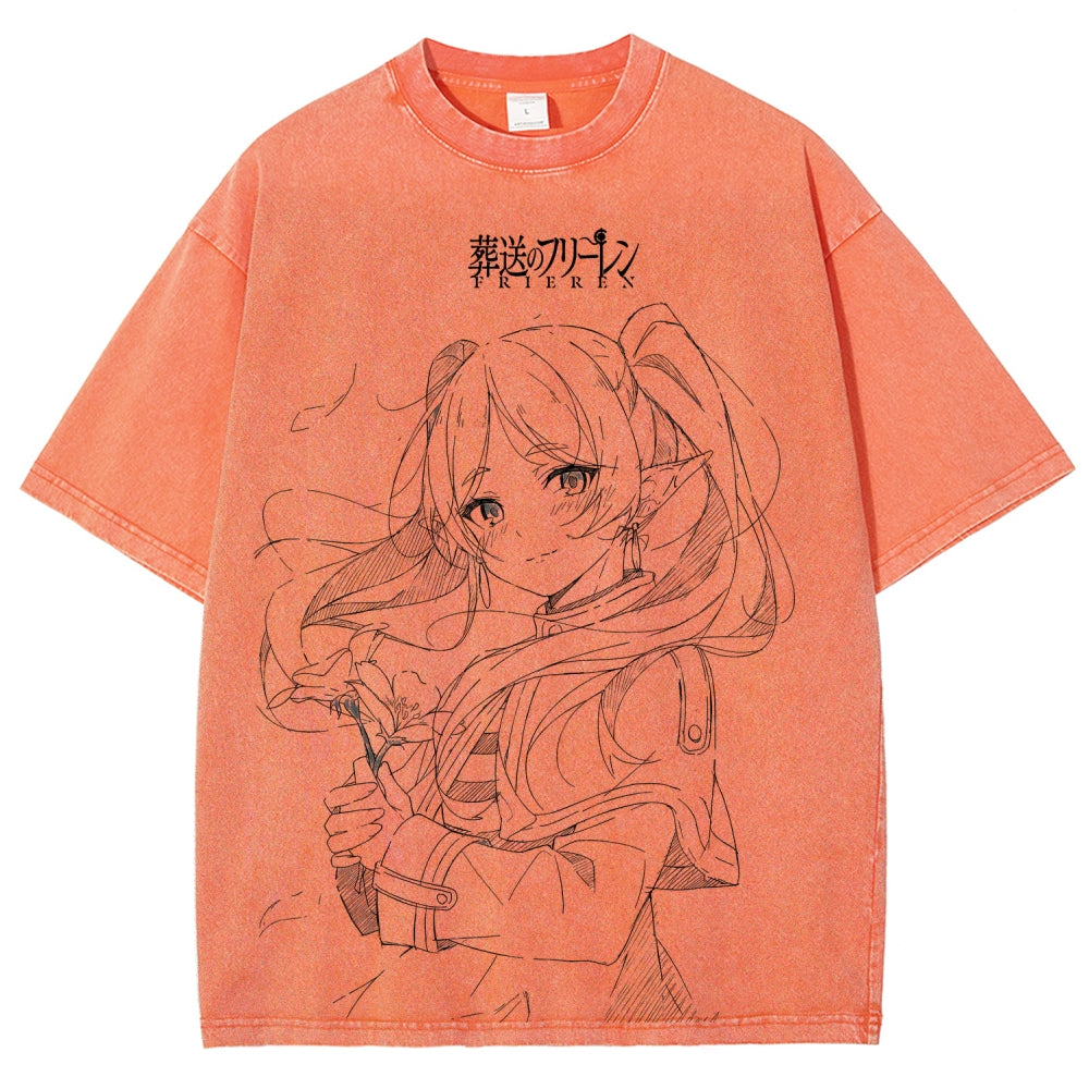 Frieren Unisex Fit Washed T-Shirt 2507030930
