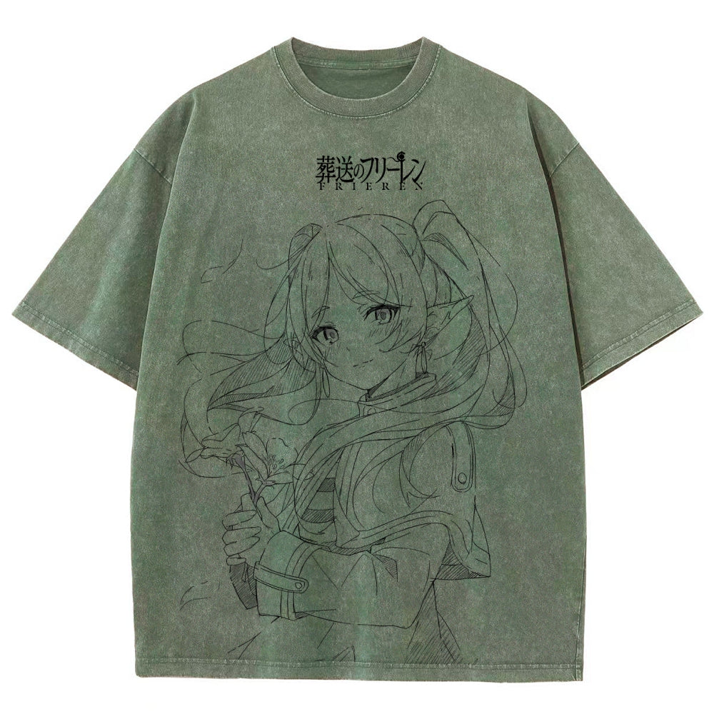 Frieren Unisex Fit Washed T-Shirt 2507030930