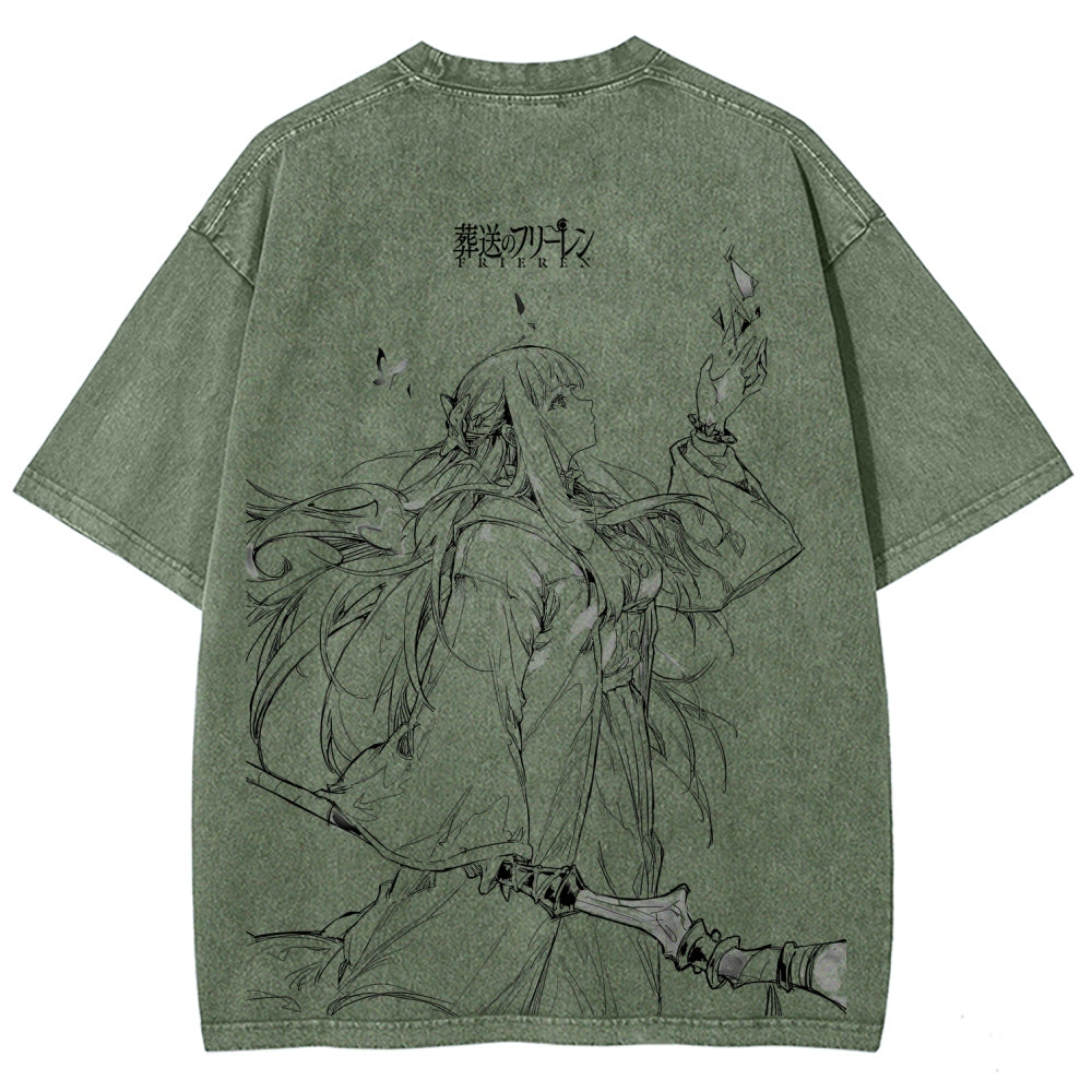 Frieren Unisex Fit Washed T-Shirt 2507030930