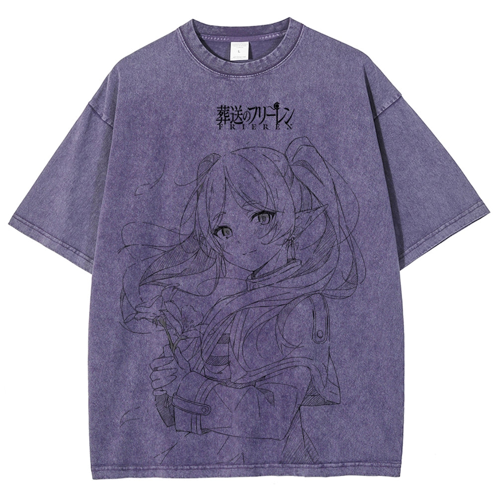 Frieren Unisex Fit Washed T-Shirt 2507030930