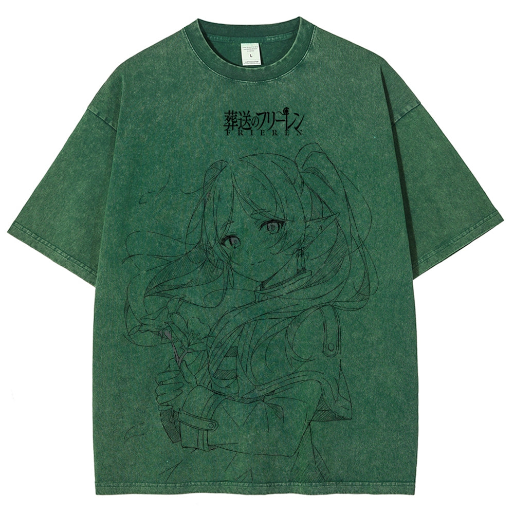 Frieren Unisex Fit Washed T-Shirt 2507030930