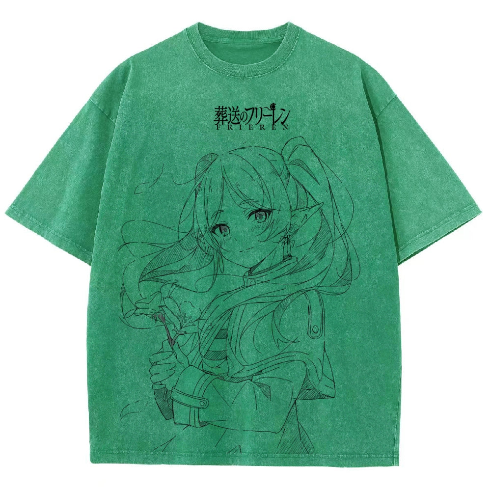 Frieren Unisex Fit Washed T-Shirt 2507030930