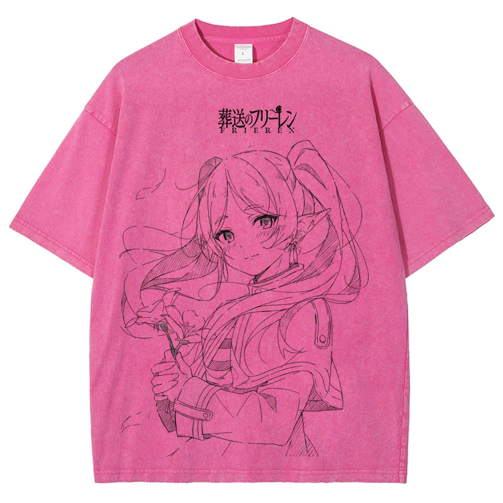 Frieren Unisex Fit Washed T-Shirt 2507030930