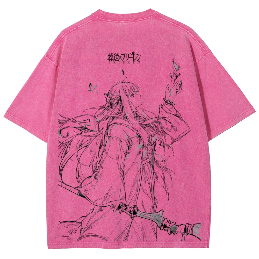 Frieren Unisex Fit Washed T-Shirt 2507030930