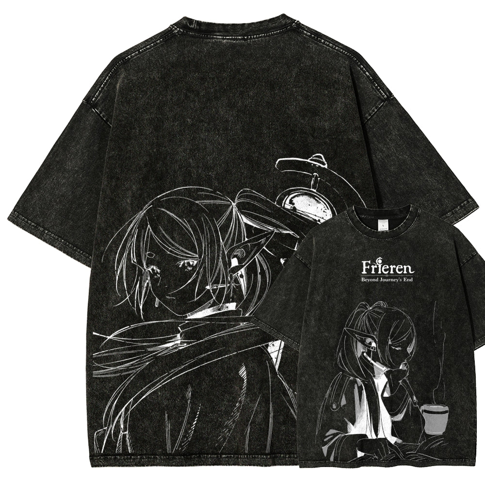 Frieren Unisex Fit Washed T-Shirt 2507030952