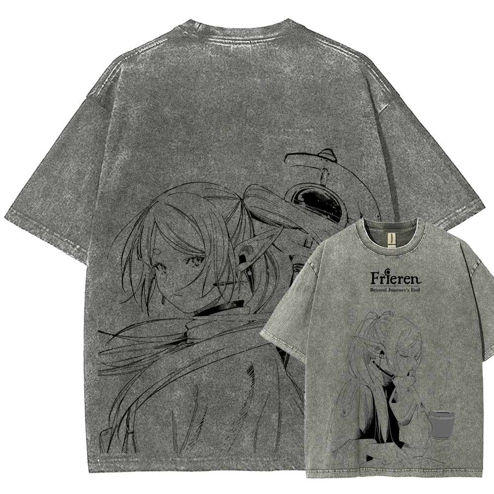 Frieren Unisex Fit Washed T-Shirt 2507030952