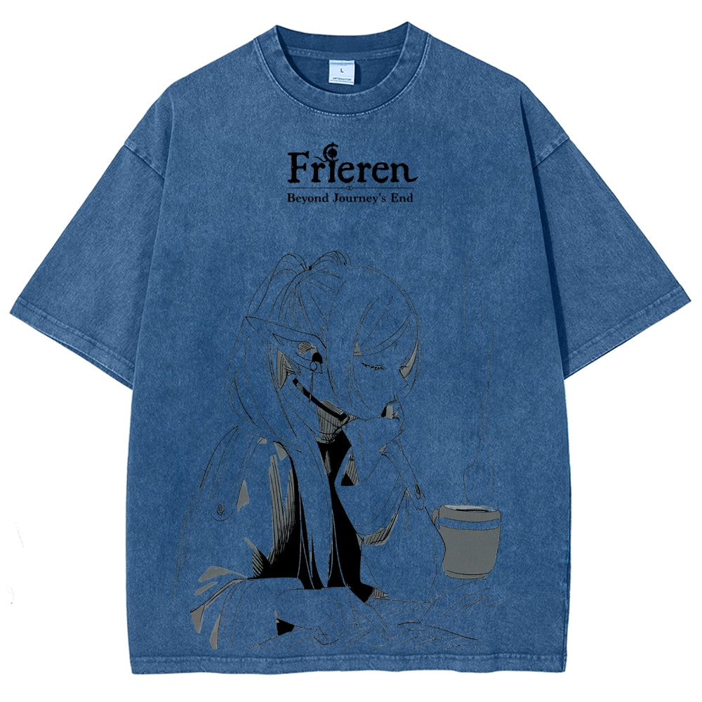 Frieren Unisex Fit Washed T-Shirt 2507030952