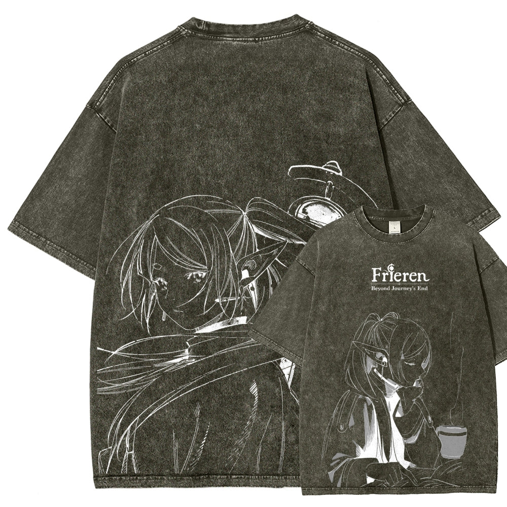 Frieren Unisex Fit Washed T-Shirt 2507030952