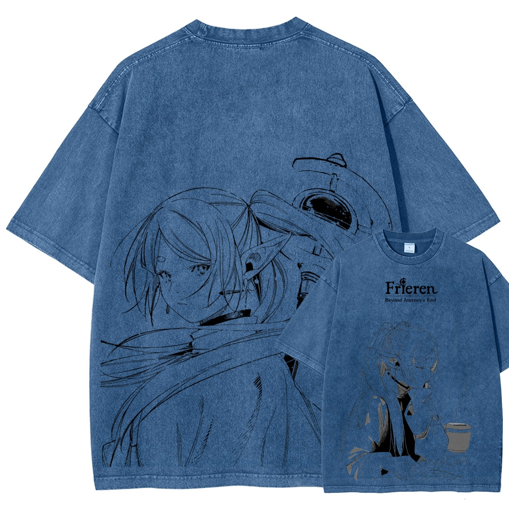 Frieren Unisex Fit Washed T-Shirt 2507030952