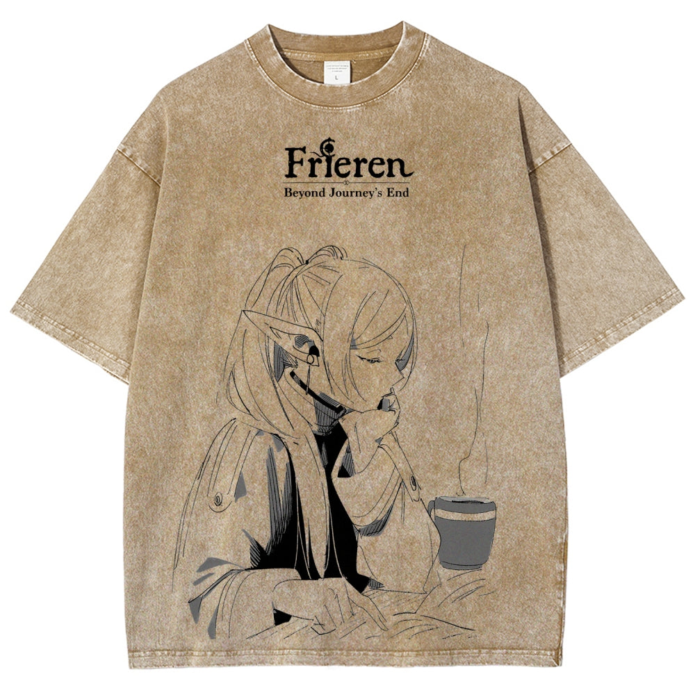 Frieren Unisex Fit Washed T-Shirt 2507030952