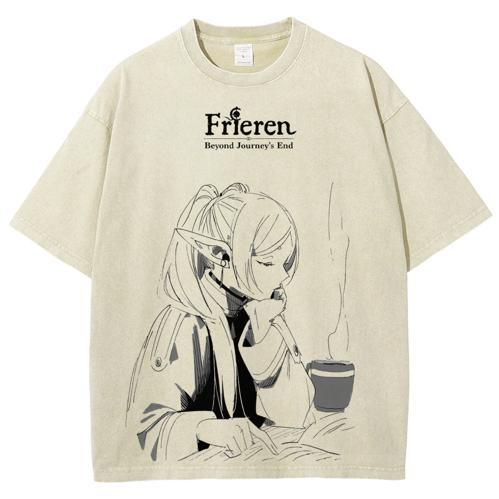 Frieren Unisex Fit Washed T-Shirt 2507030952